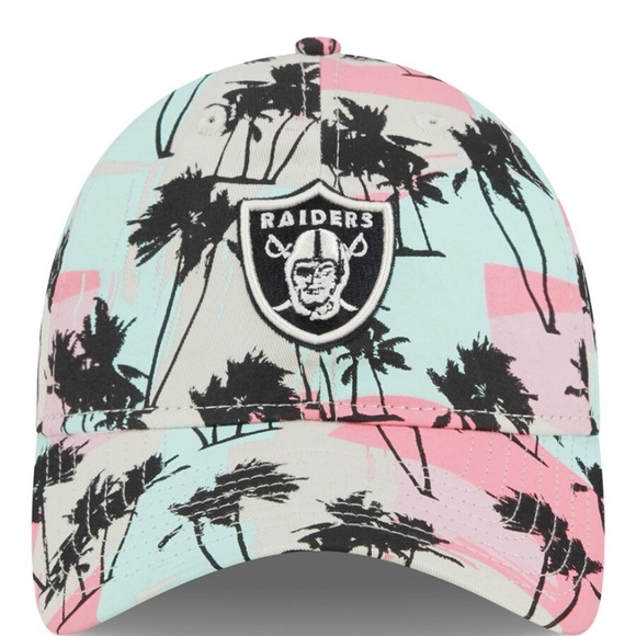 New Women’s New Era Las Vegas Raiders cream retro beachin 9Twenty adjustable cap - Picture 4 of 9
